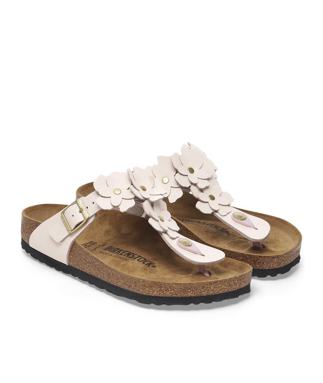 BIRKENSTOCK Розовые кожаные сандалии, фото 4