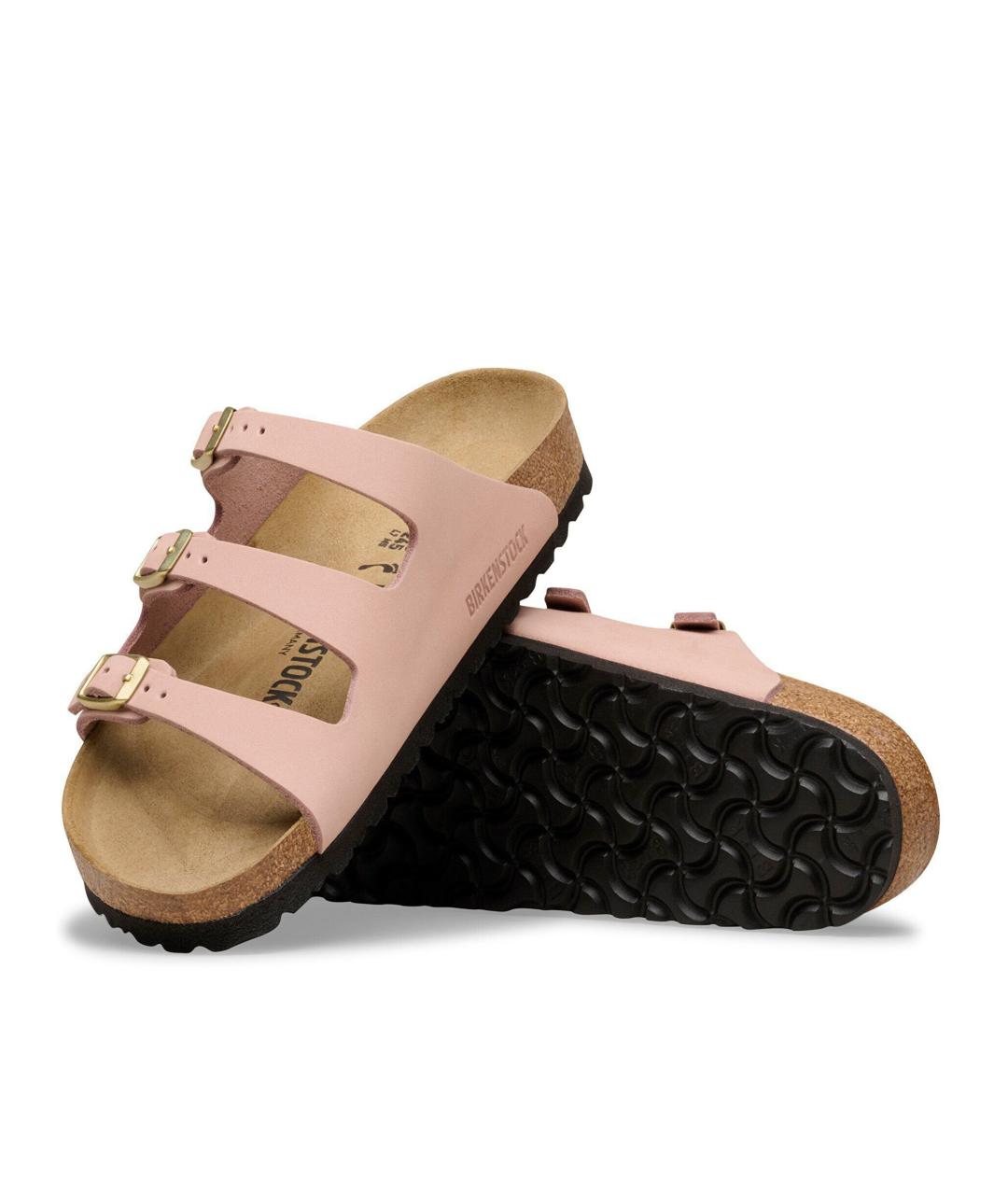 BIRKENSTOCK Розовые кожаные шлепанцы, фото 5