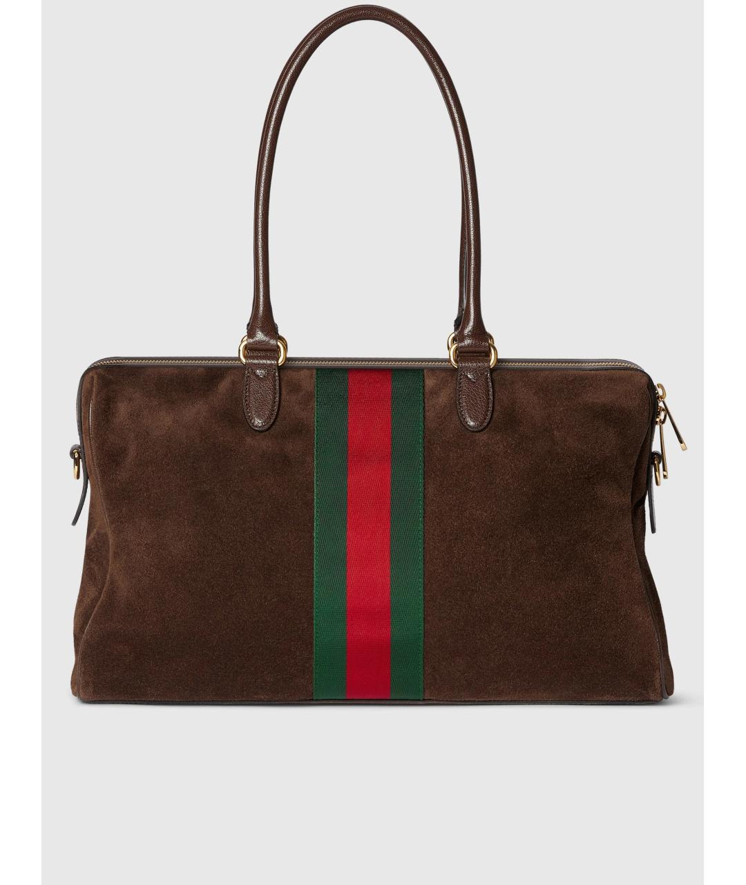 GUCCI Коричневая замшевая сумка через плечо, фото 5