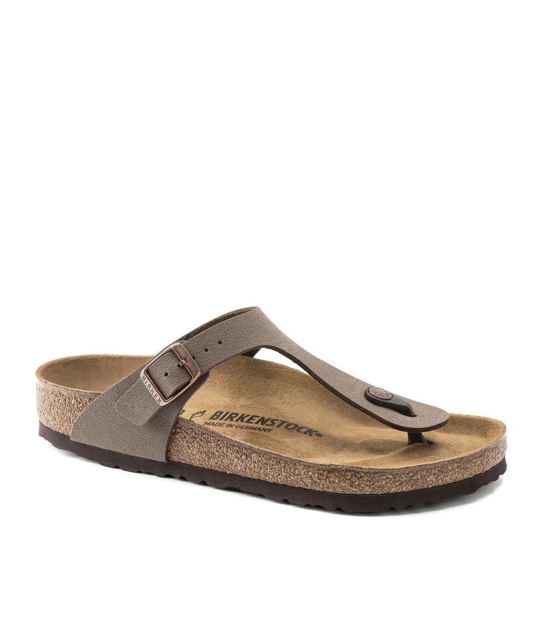 BIRKENSTOCK Коричневые кожаные шлепанцы, фото 2