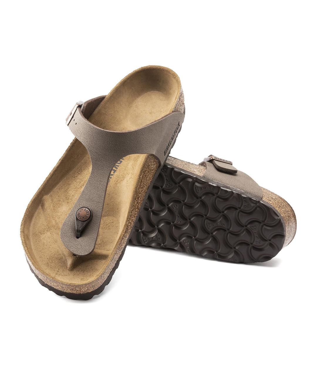 BIRKENSTOCK Коричневые кожаные шлепанцы, фото 4