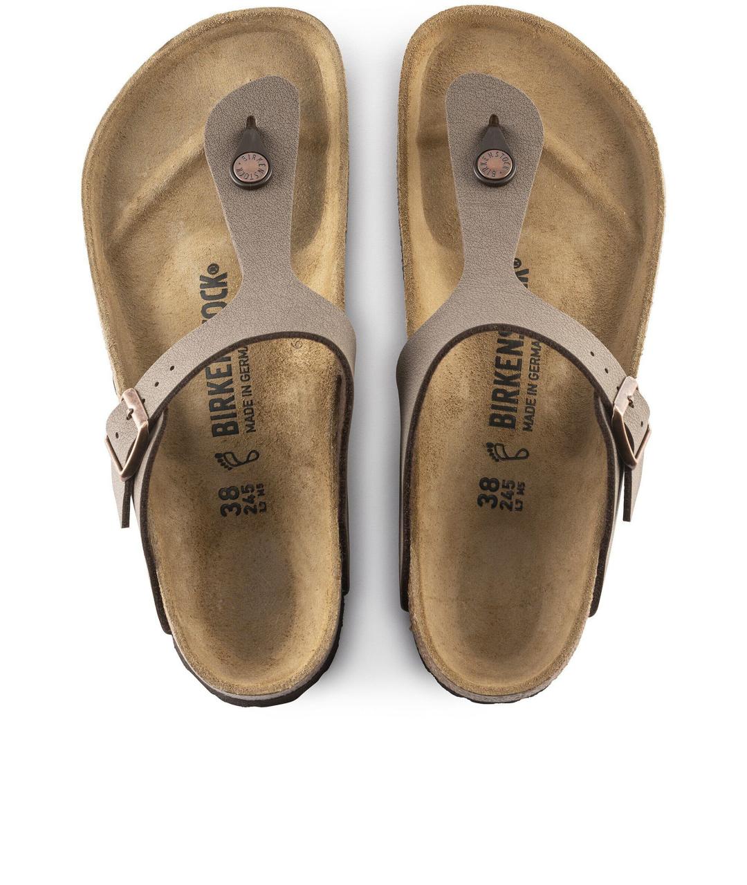 BIRKENSTOCK Коричневые кожаные шлепанцы, фото 3