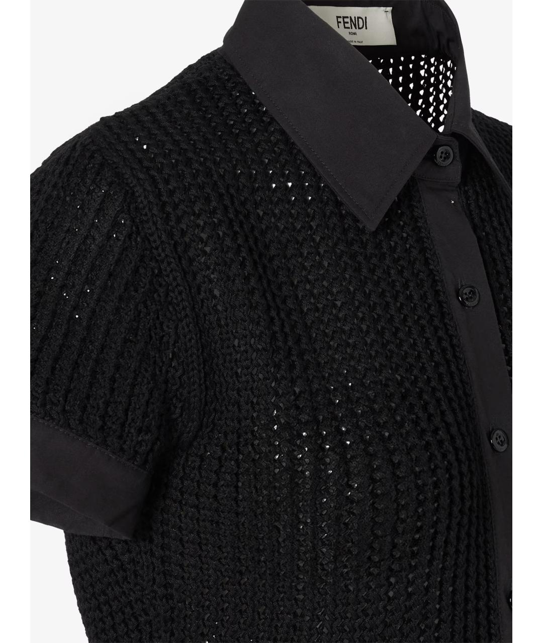 FENDI Черная хлопковая рубашка, фото 3