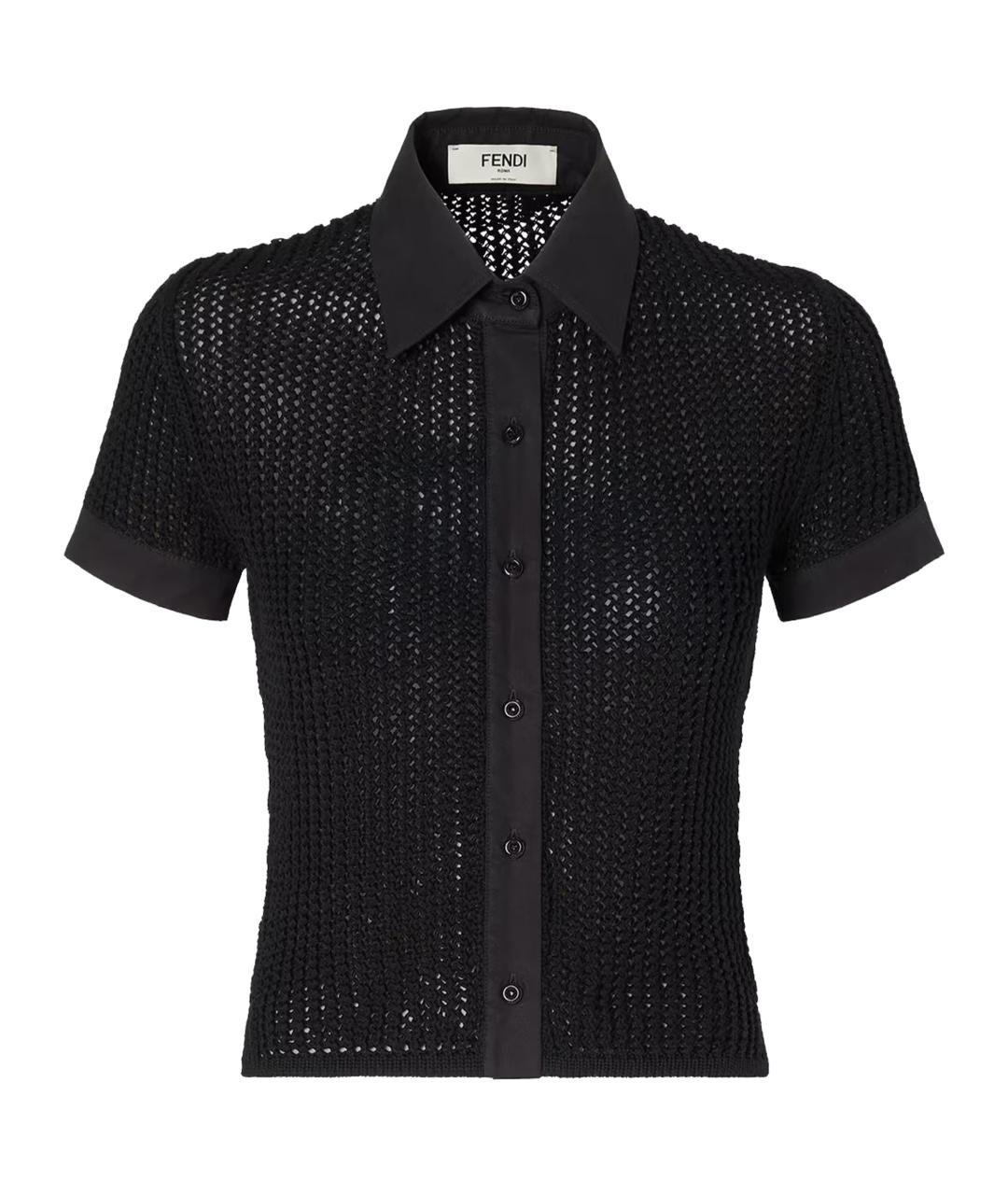 FENDI Черная хлопковая рубашка, фото 1