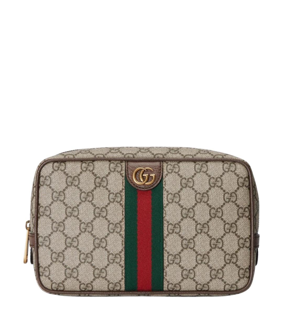 GUCCI Бежевая барсетка, фото 1