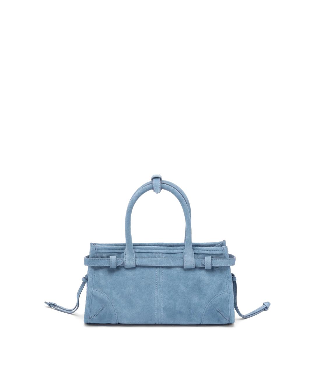 PRADA Голубая замшевая сумка тоут, фото 2