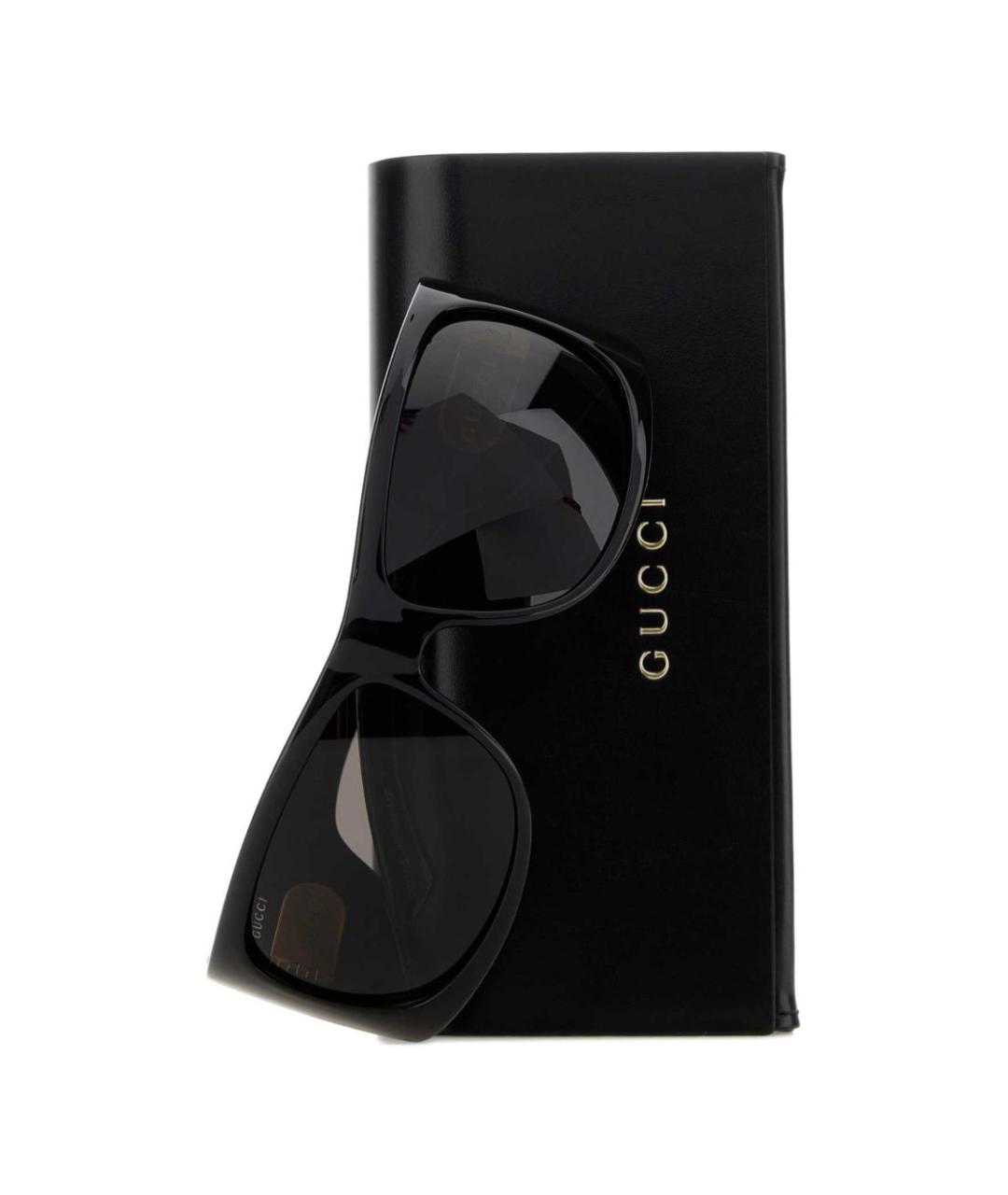 GUCCI Черные пластиковые солнцезащитные очки, фото 3