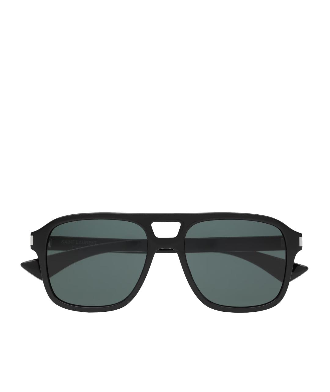 SAINT LAURENT Черные пластиковые солнцезащитные очки, фото 1