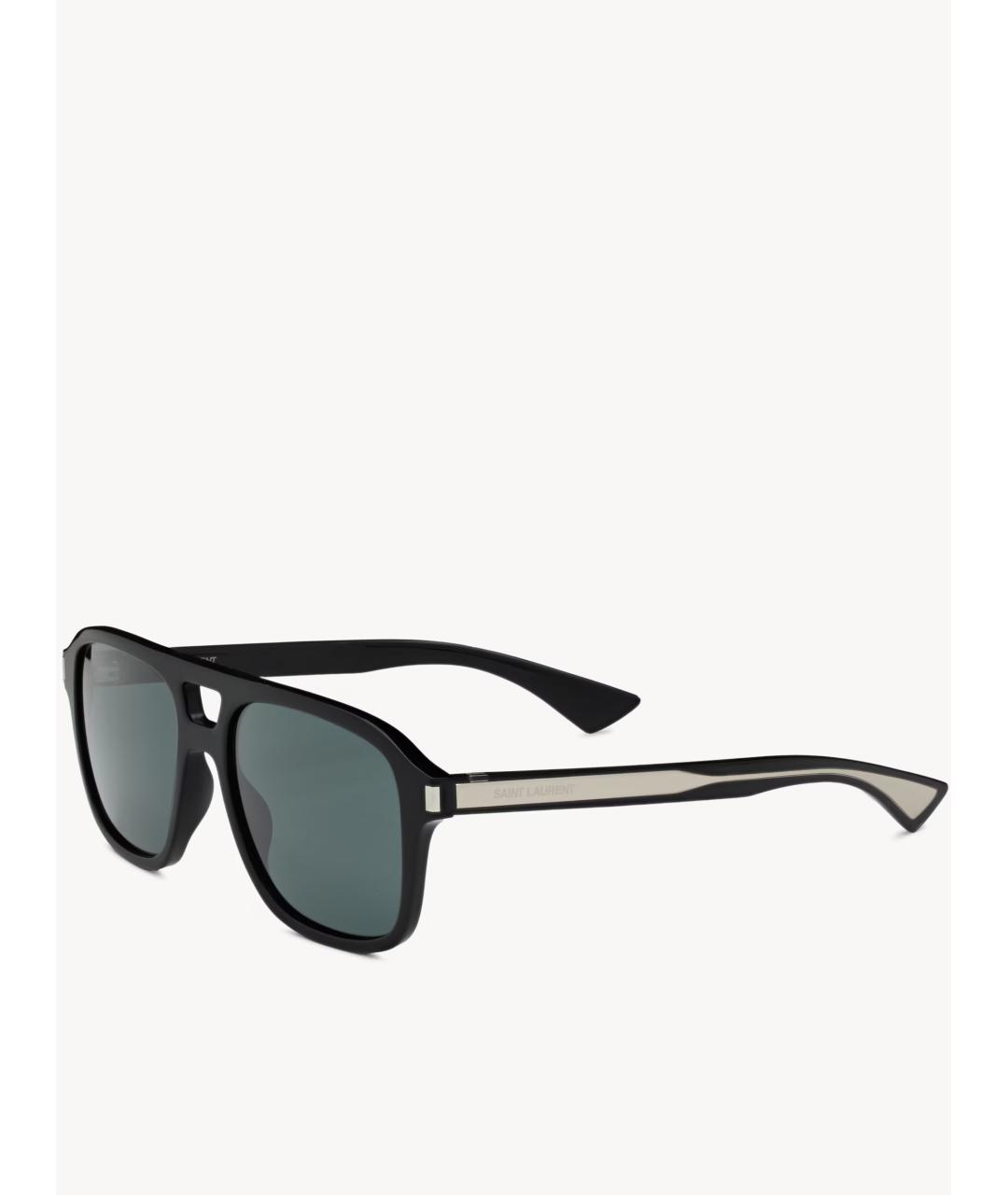 SAINT LAURENT Черные пластиковые солнцезащитные очки, фото 2