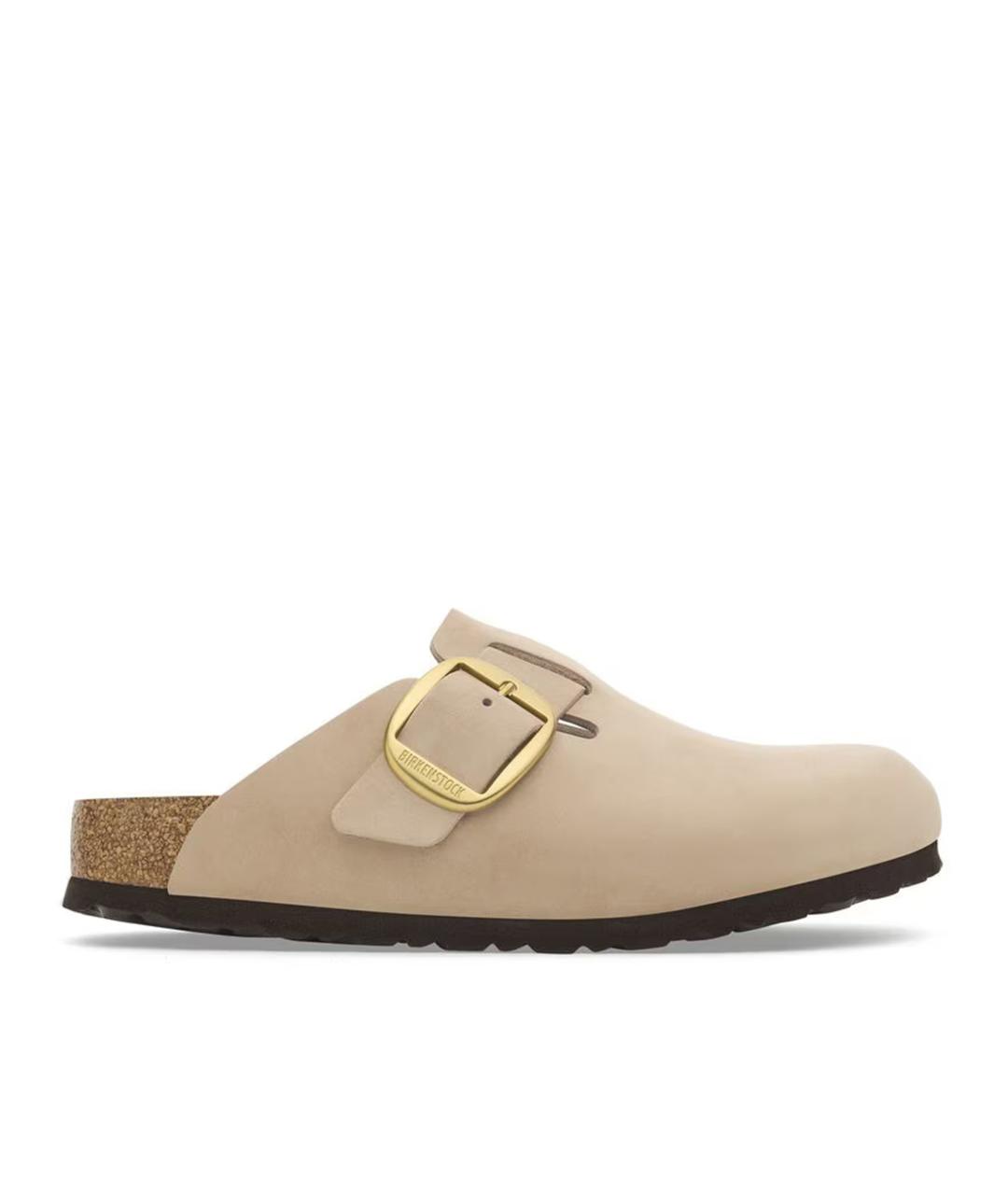 BIRKENSTOCK Бежевые нубуковые сабо, фото 1