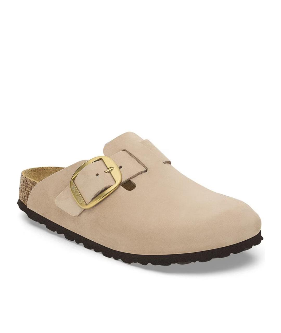 BIRKENSTOCK Бежевые нубуковые сабо, фото 2