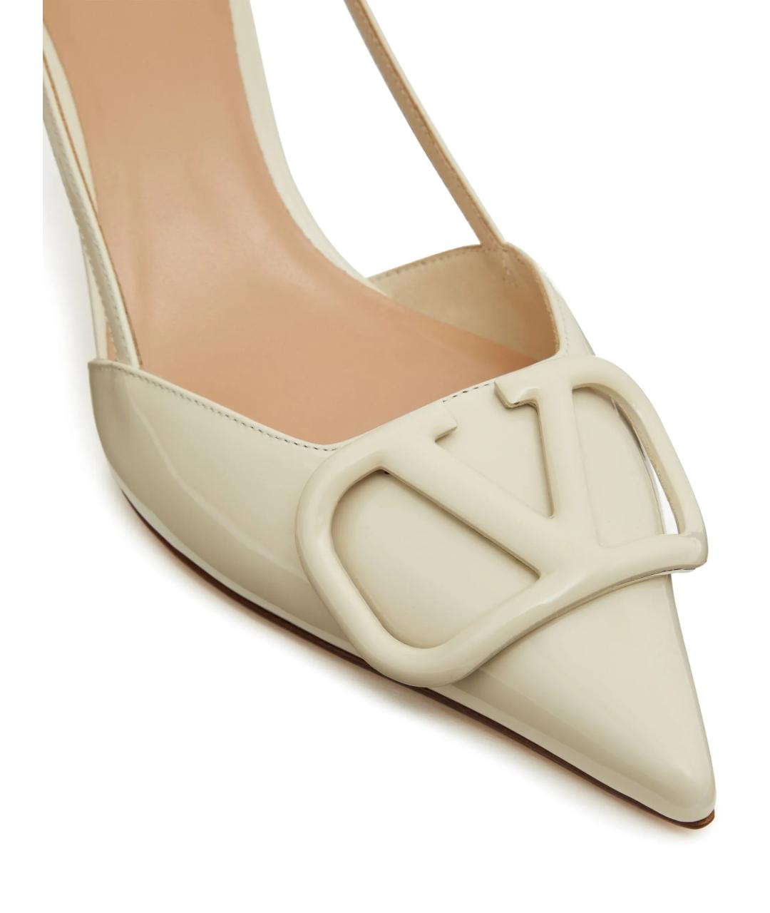 VALENTINO Бежевые кожаные туфли, фото 5