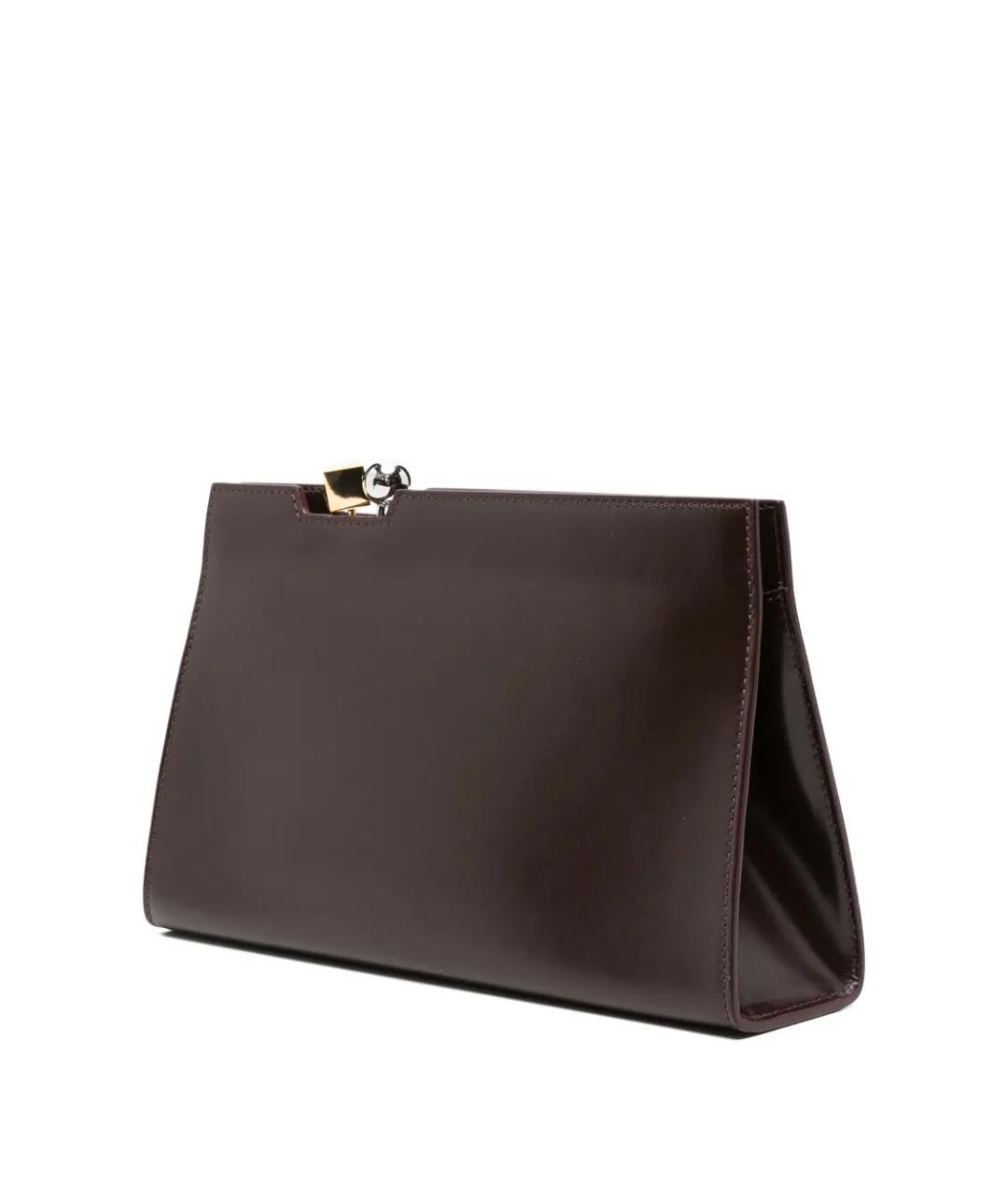 JACQUEMUS Бордовая кожаная сумка через плечо, фото 3