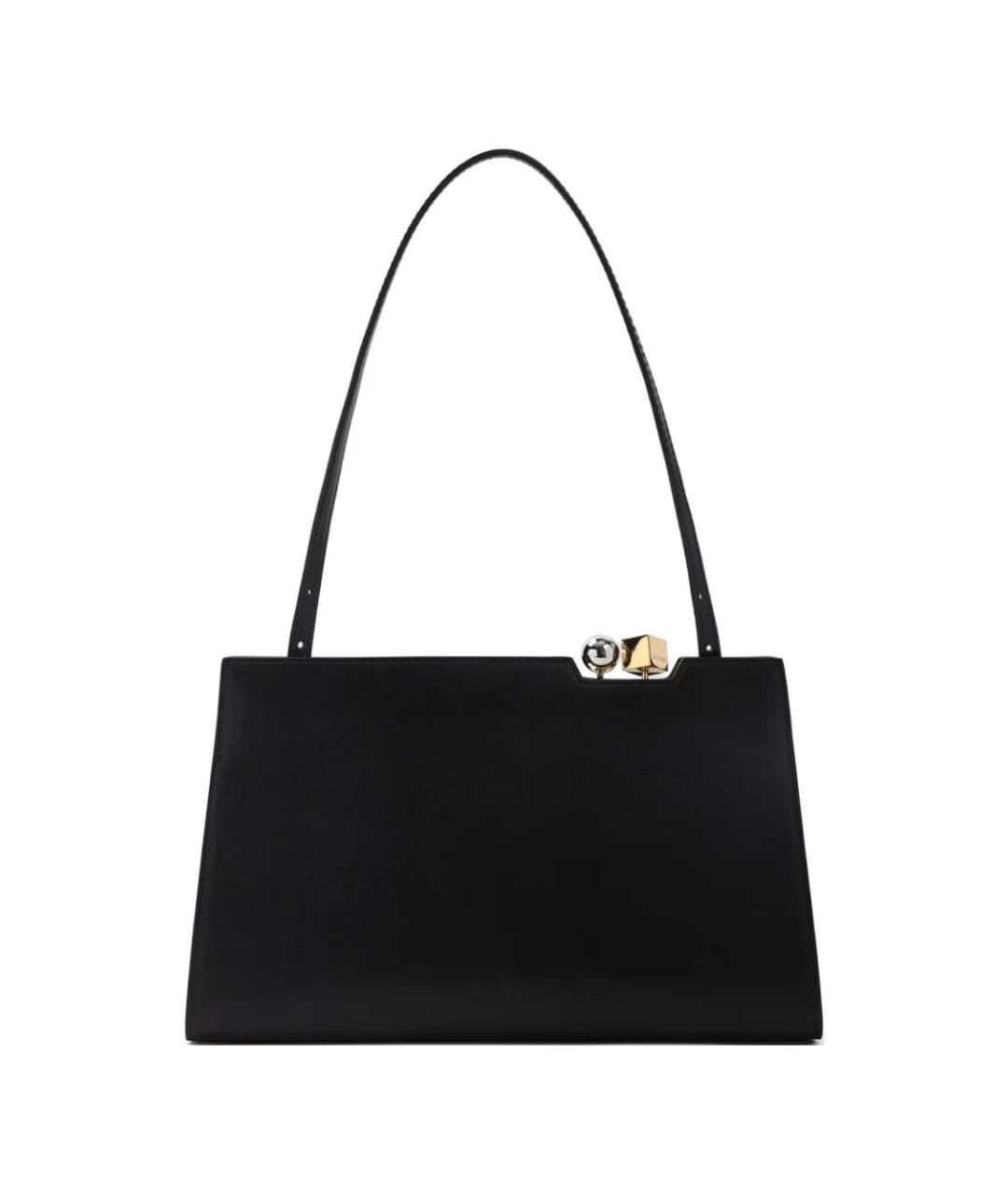 JACQUEMUS Черная кожаная сумка через плечо, фото 1