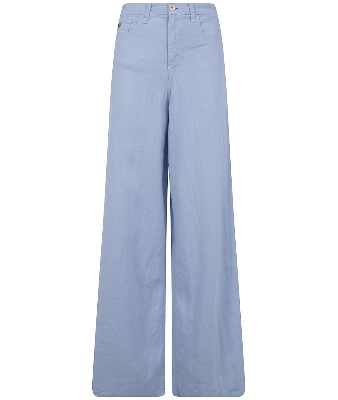 LOIS JEANS Синие льняные прямые брюки, фото 1