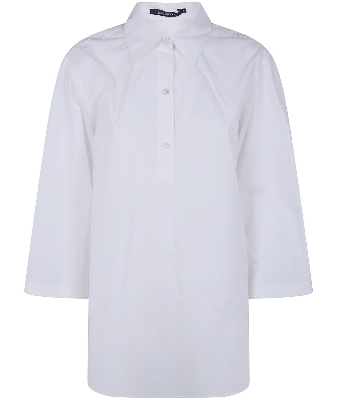 SOFIE D HOORE Белая хлопковая рубашка, фото 1