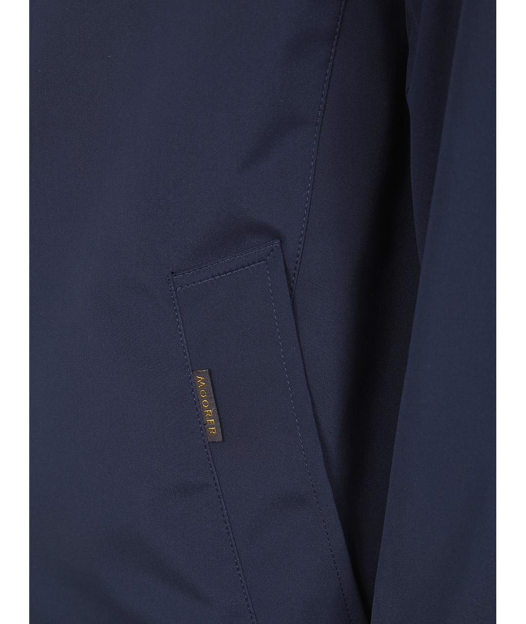 MOORER Синяя полиамидовая куртка, фото 3