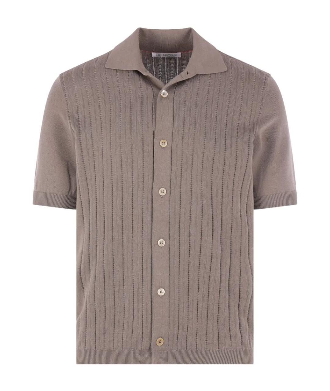 BRUNELLO CUCINELLI Коричневый хлопковый кардиган, фото 1