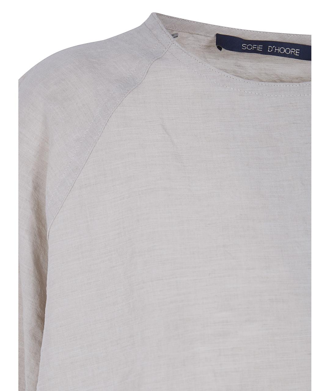 SOFIE D HOORE Бежевое хлопковое повседневное платье, фото 3