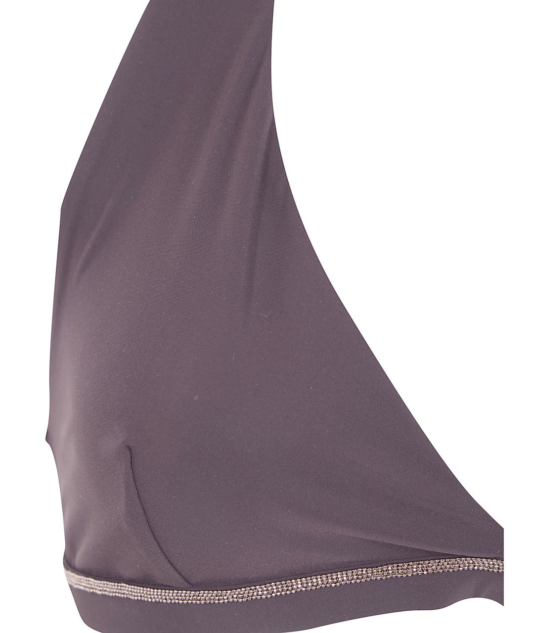 BRUNELLO CUCINELLI Коричневый полиамидовый купальник, фото 3