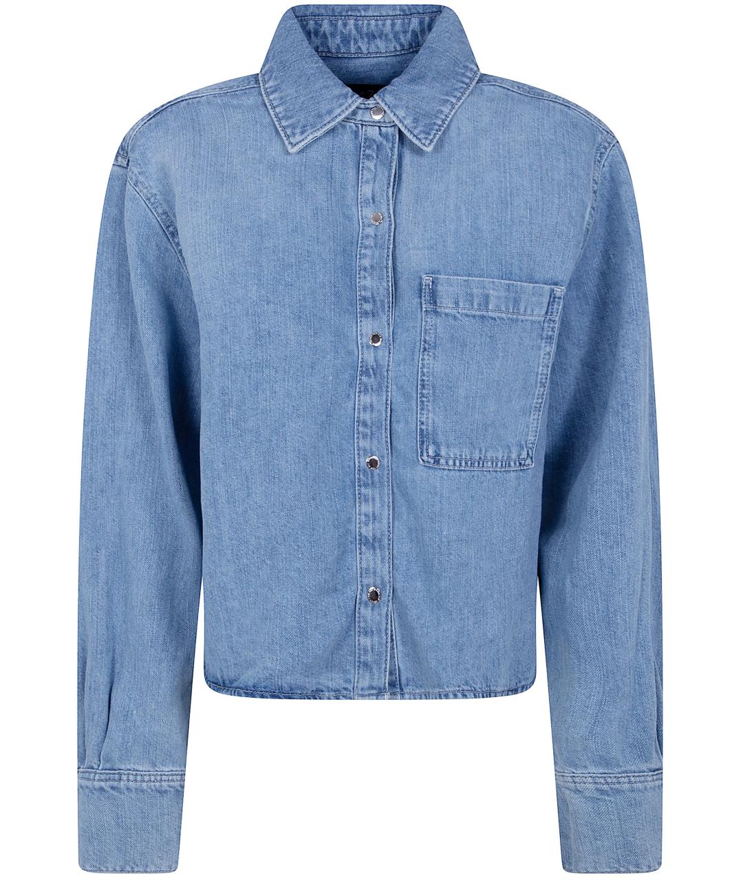 7 FOR ALL MANKIND Синяя хлопковая рубашка, фото 1