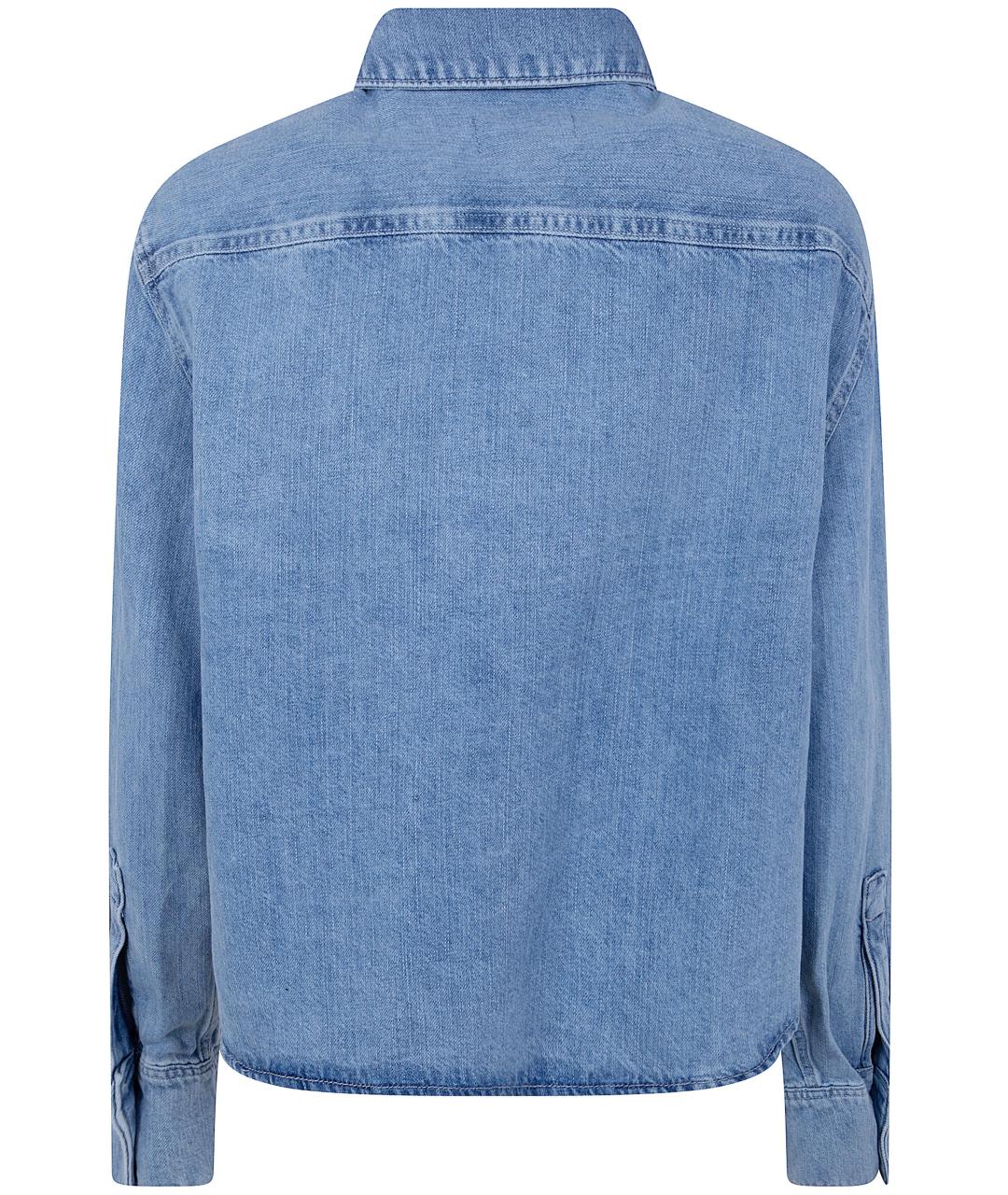 7 FOR ALL MANKIND Синяя хлопковая рубашка, фото 2