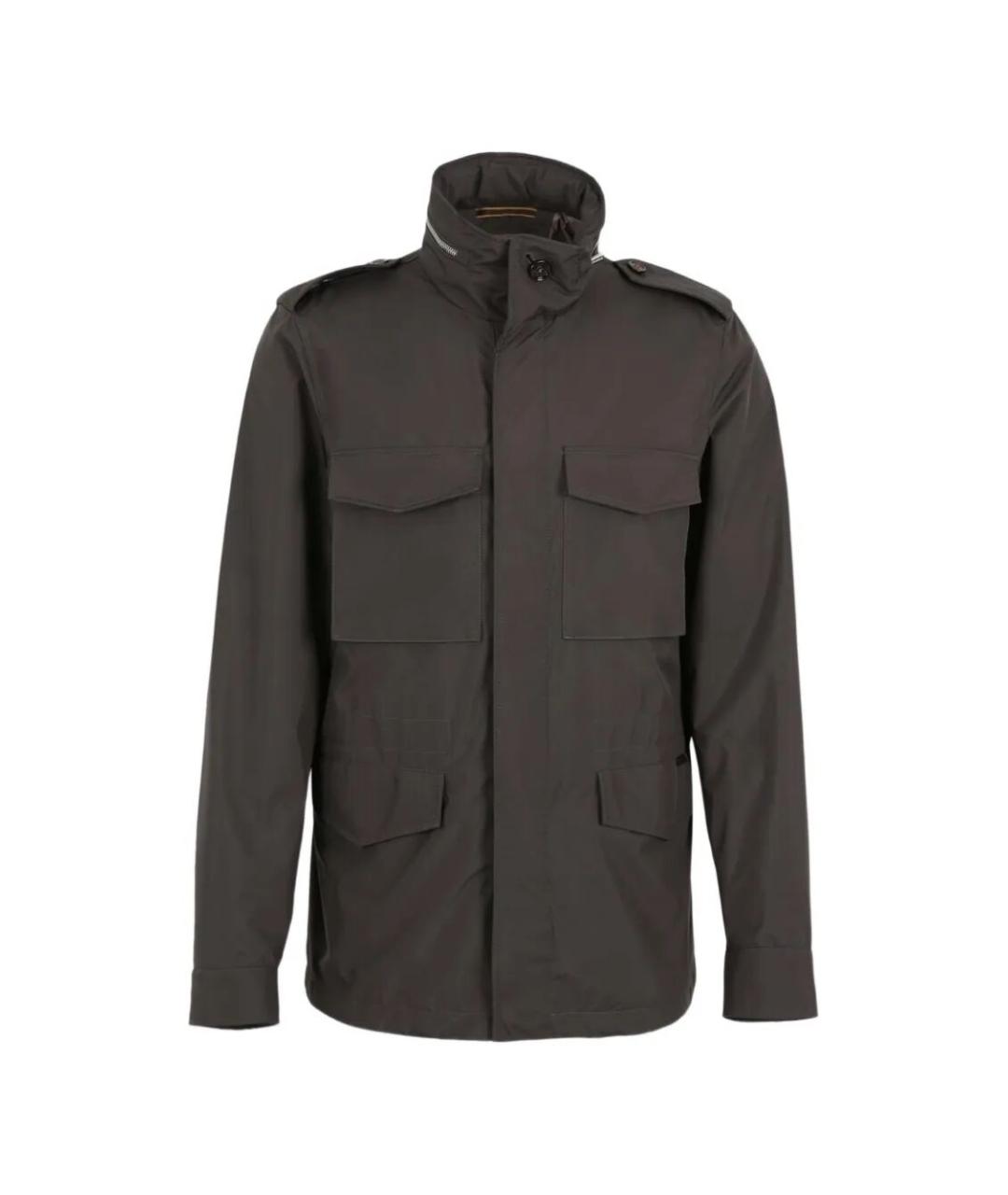 MOORER Коричневая полиэстеровая куртка, фото 1