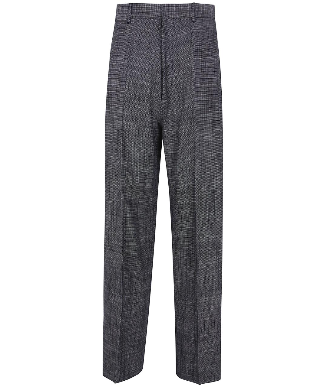 PHOEBE PHILO Черные льняные прямые брюки, фото 4