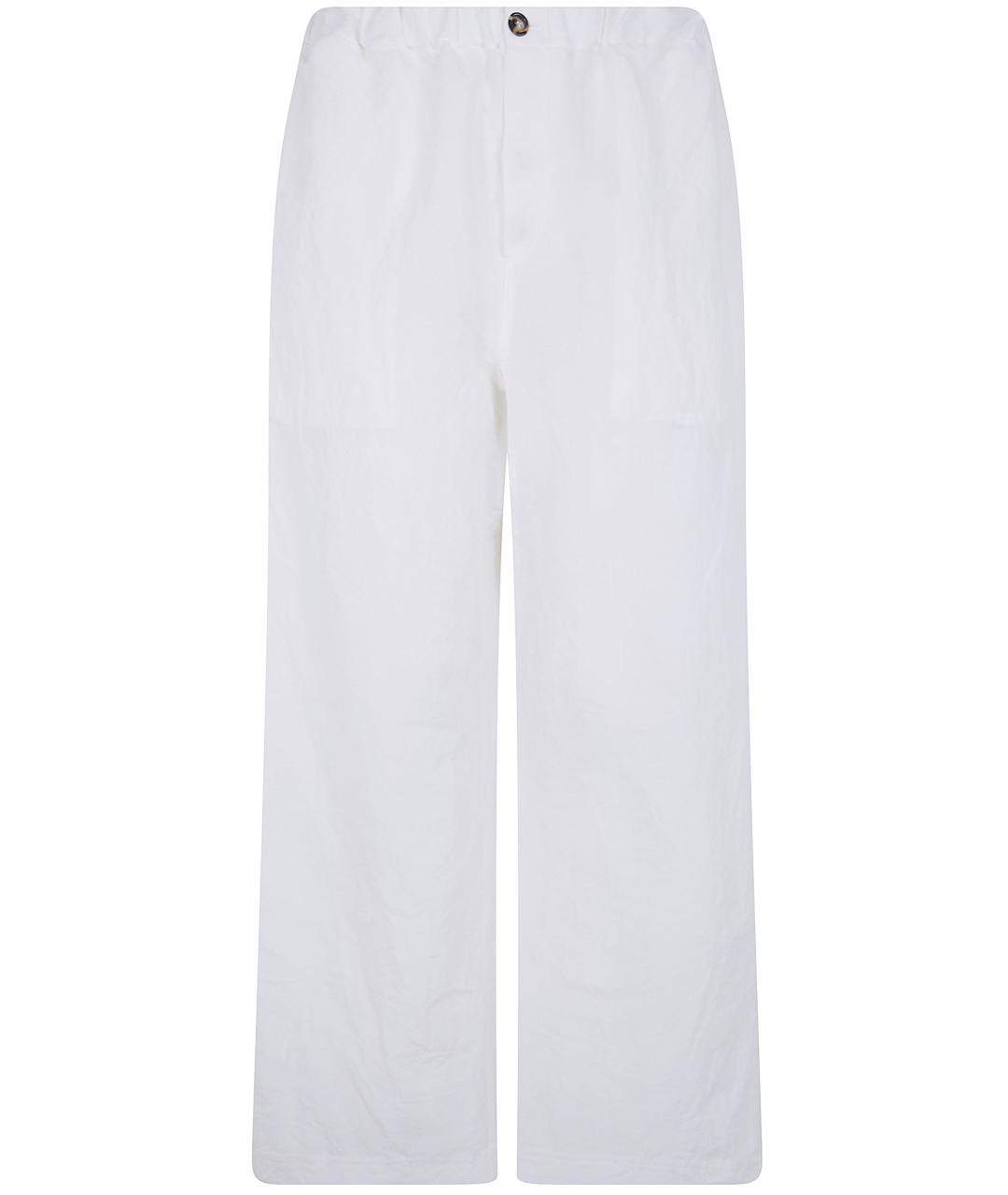 SOFIE D HOORE Белые хлопковые прямые брюки, фото 1