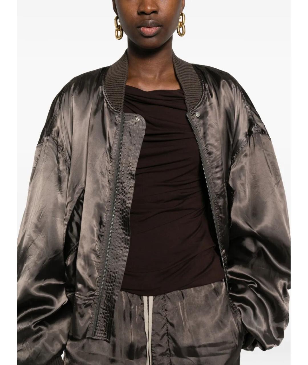 RICK OWENS Серая вискозная куртка, фото 4