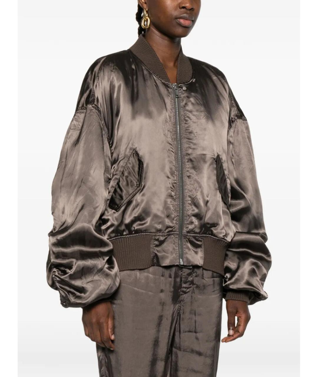 RICK OWENS Серая вискозная куртка, фото 3