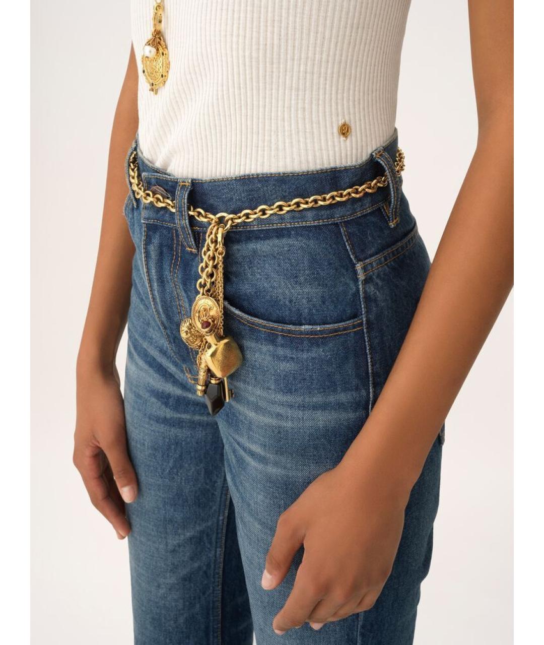 CHLOE Синие хлопковые джинсы клеш, фото 4