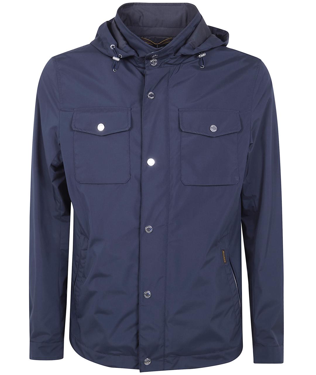 MOORER Синяя полиэстеровая куртка, фото 3