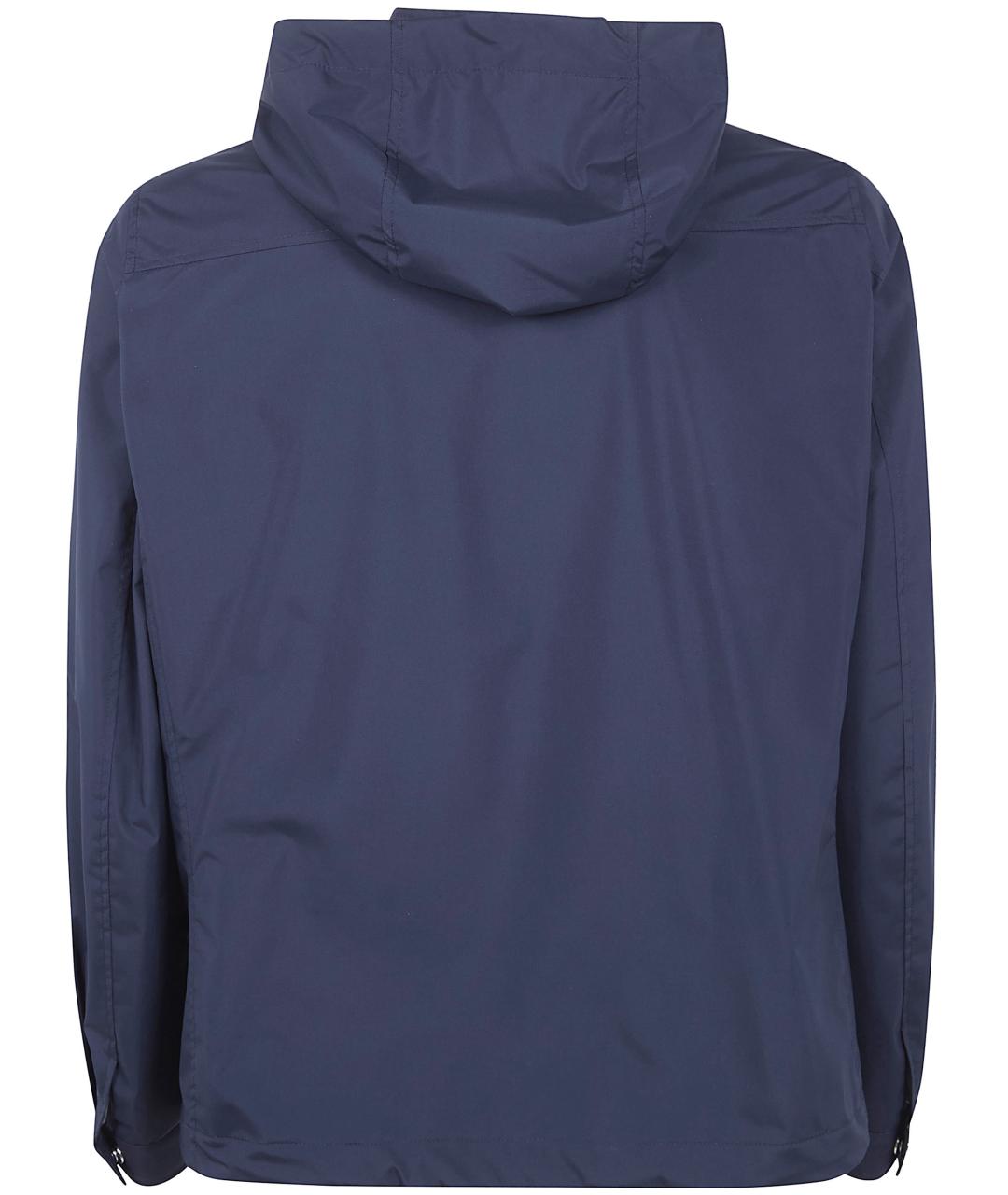 MOORER Синяя полиэстеровая куртка, фото 4