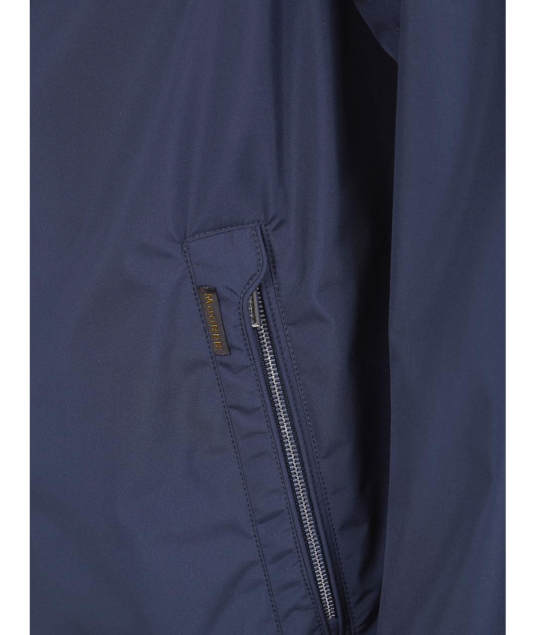 MOORER Синяя полиэстеровая куртка, фото 5