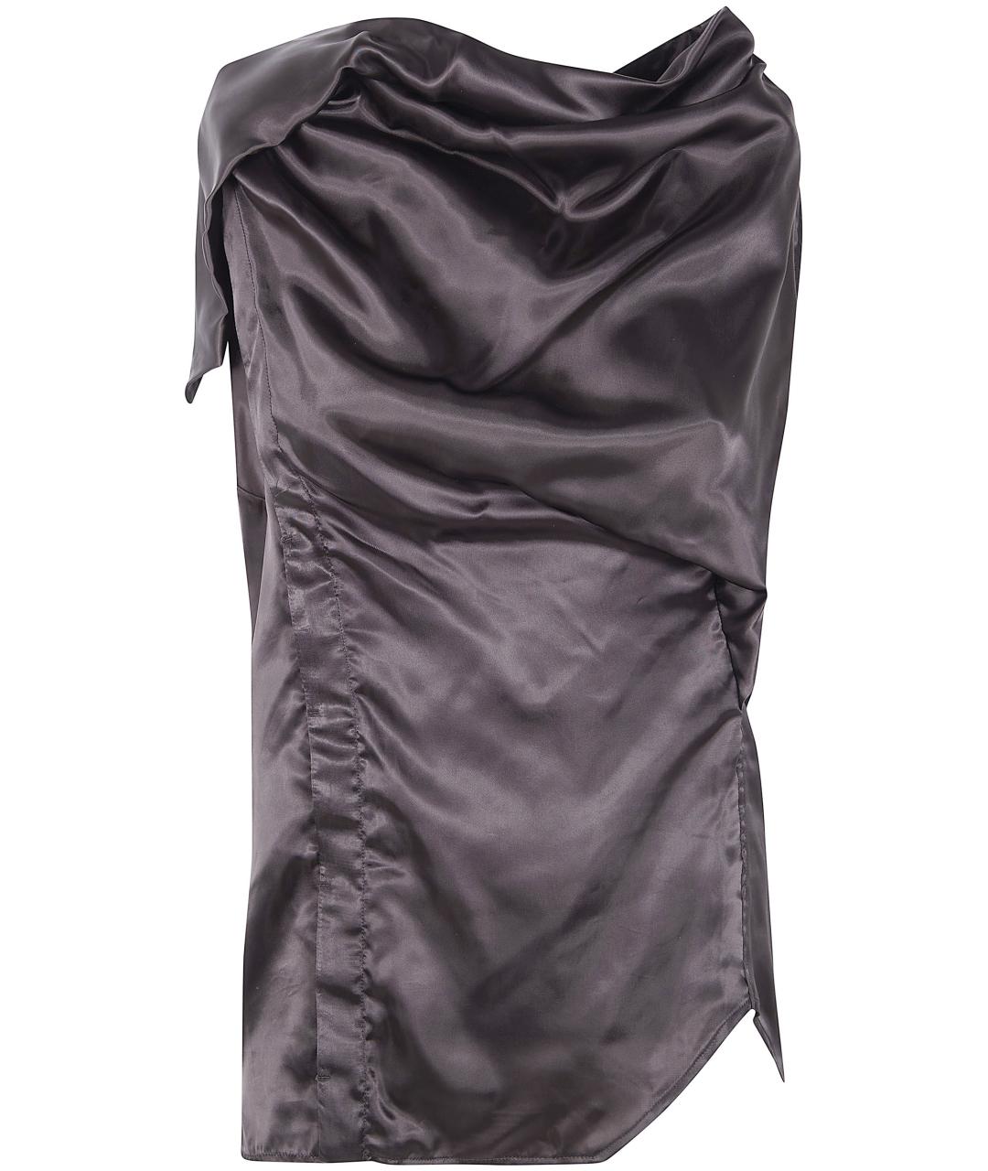 RICK OWENS Серая вискозная блузы, фото 1