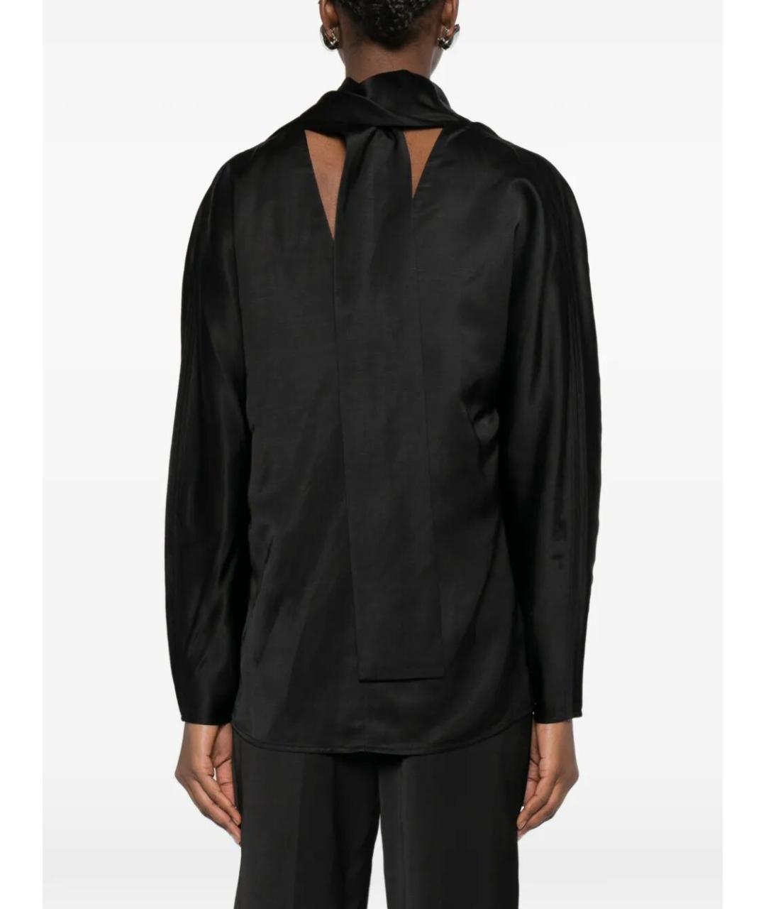 TOTEME Черная вискозная блузы, фото 5