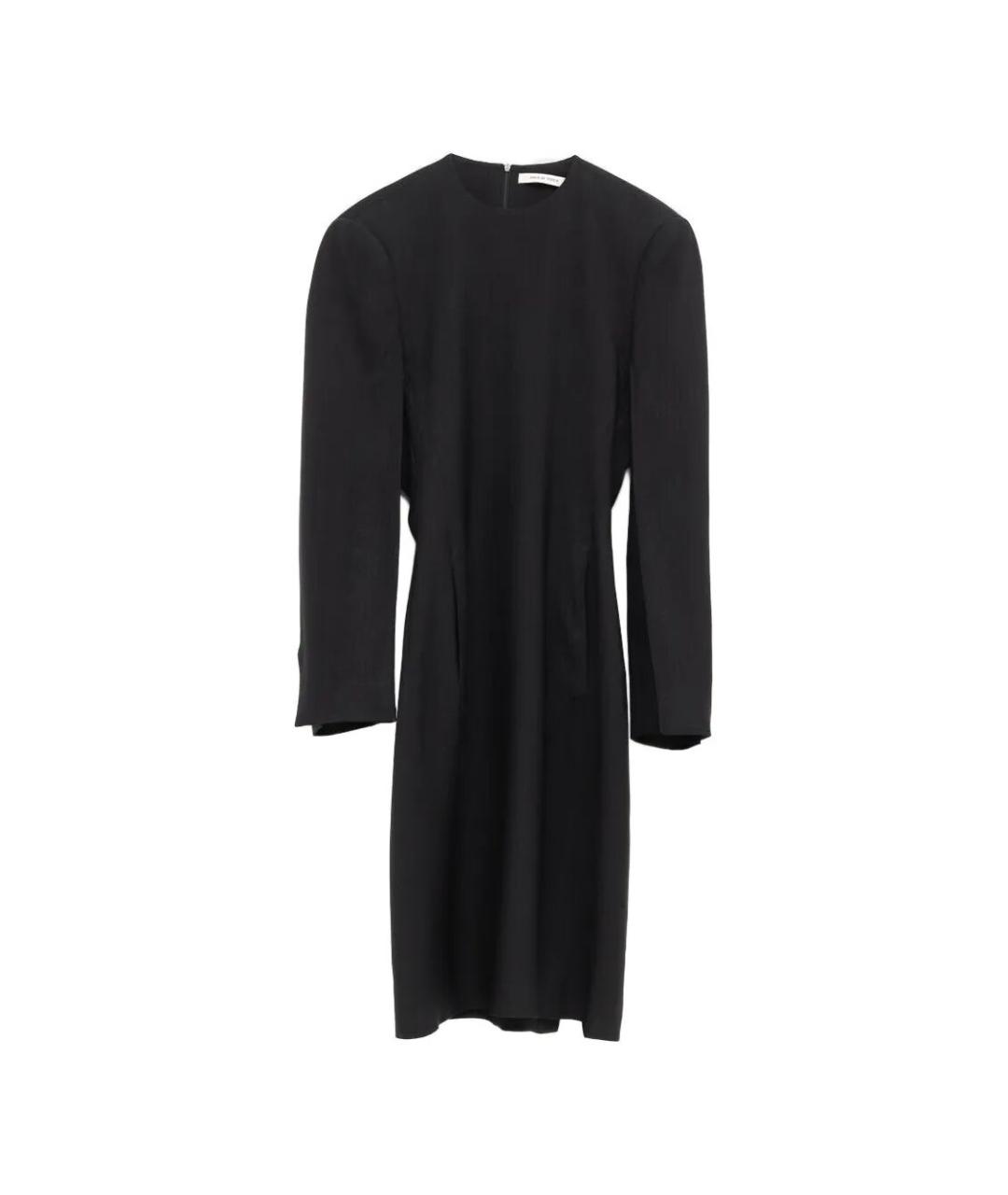 PHOEBE PHILO Черное шелковое повседневное платье, фото 2