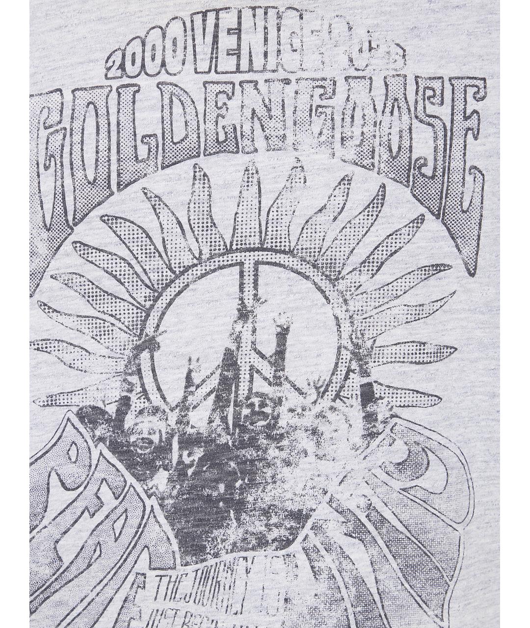 GOLDEN GOOSE DELUXE BRAND Серая хлопковая футболка, фото 4