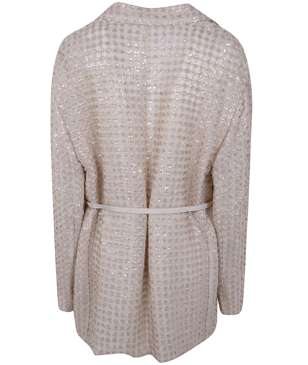 BRUNELLO CUCINELLI Бежевый шелковый жакет/пиджак, фото 2