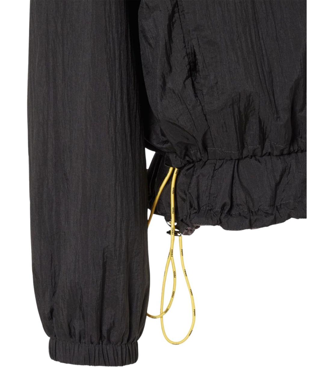 FENDI Черная полиамидовая куртка, фото 3