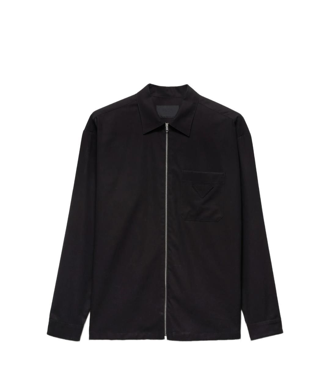 PRADA Черная хлопковая кэжуал рубашка, фото 1