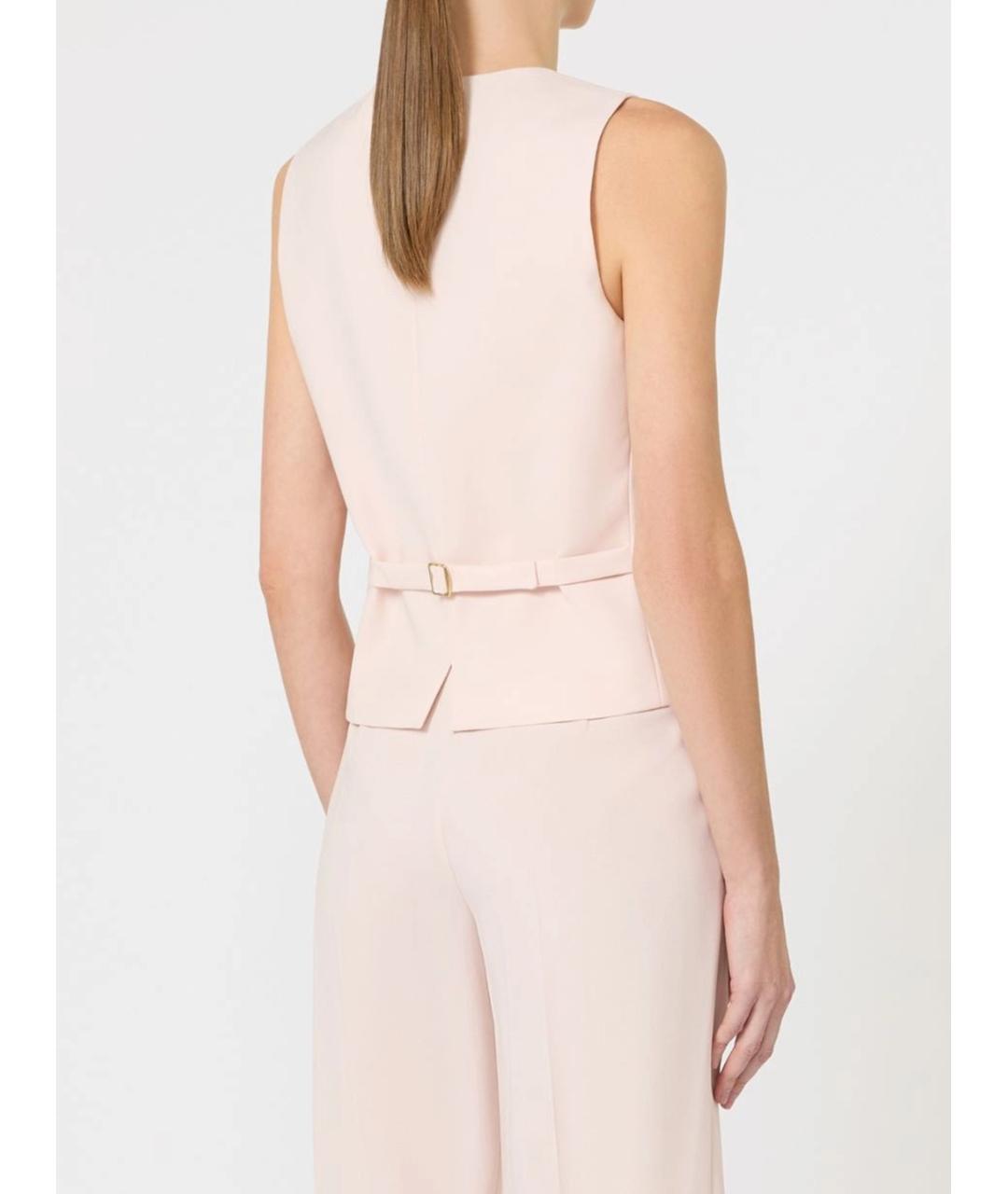 MAX MARA STUDIO Розовый шерстяной жилет, фото 3