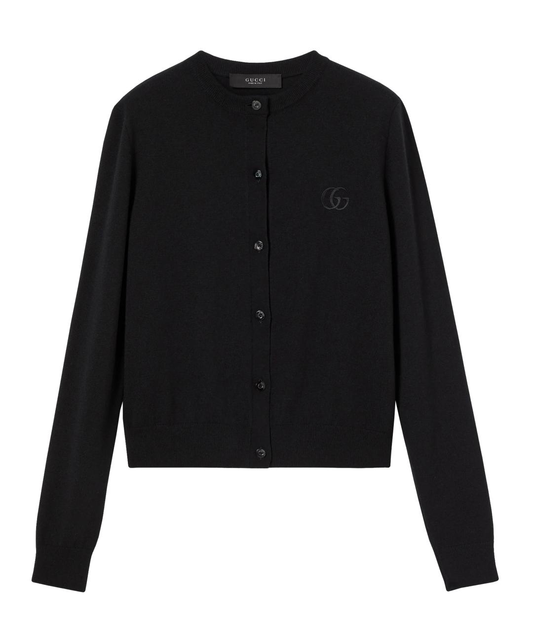 GUCCI Черный шерстяной кардиган, фото 1