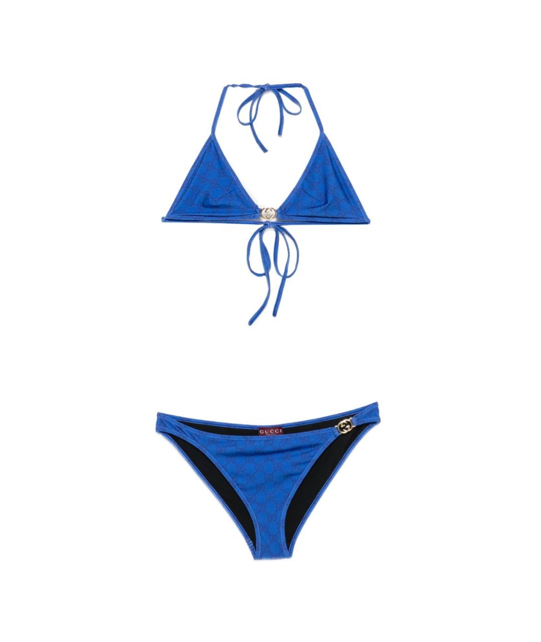 GUCCI Синий полиэстеровый купальник, фото 1
