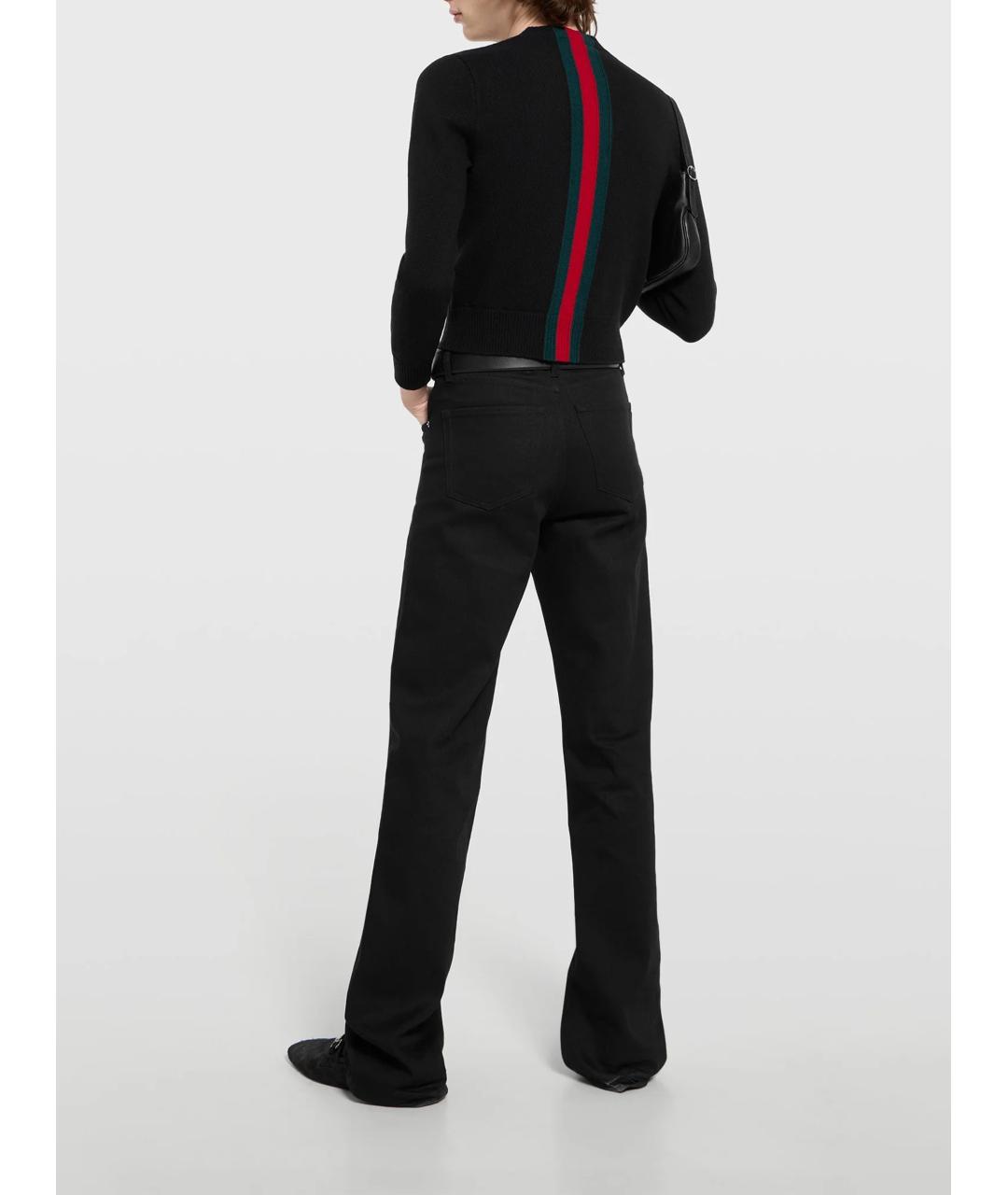 GUCCI Черный шерстяной джемпер / свитер, фото 4