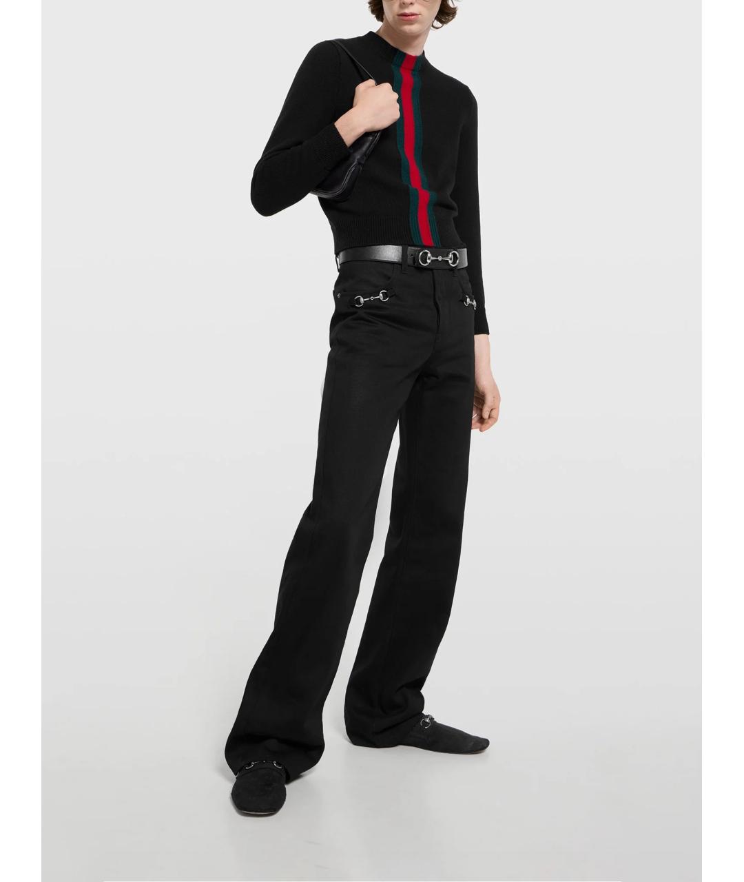 GUCCI Черный шерстяной джемпер / свитер, фото 2