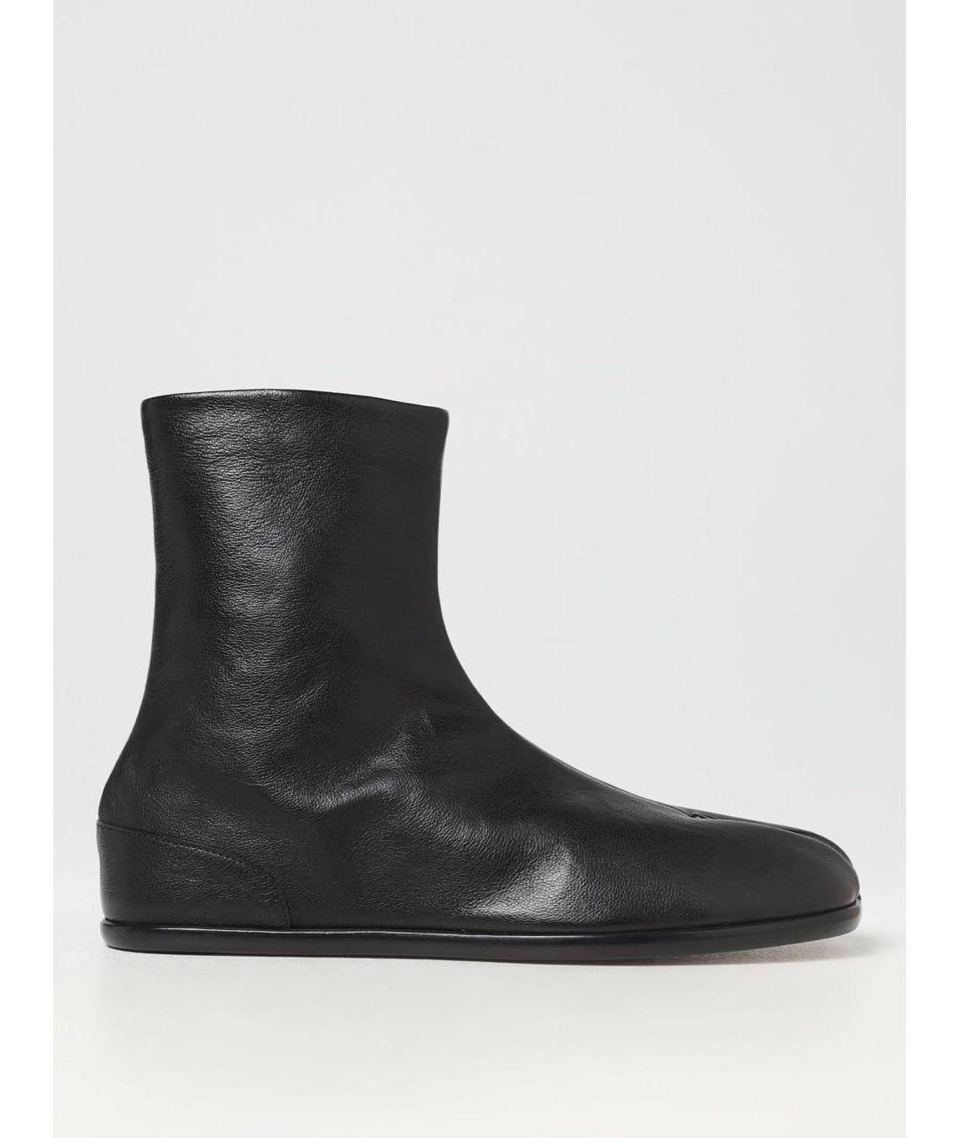 MAISON MARGIELA Черные кожаные полусапоги, фото 5