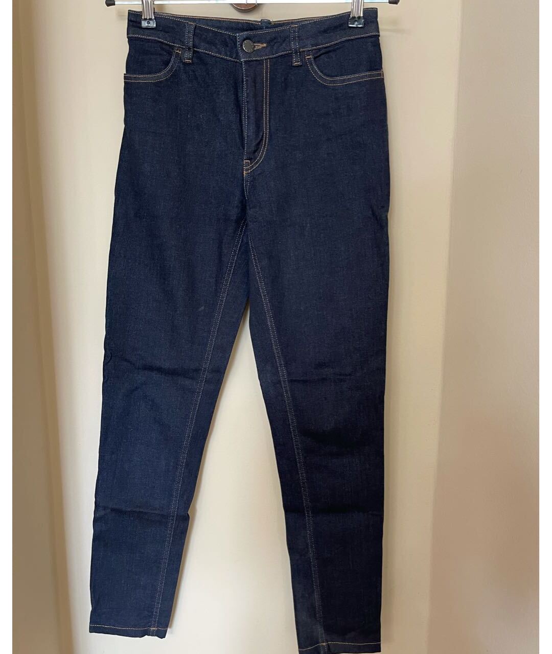 PRADA Темно-синие хлопковые джинсы слим, фото 6