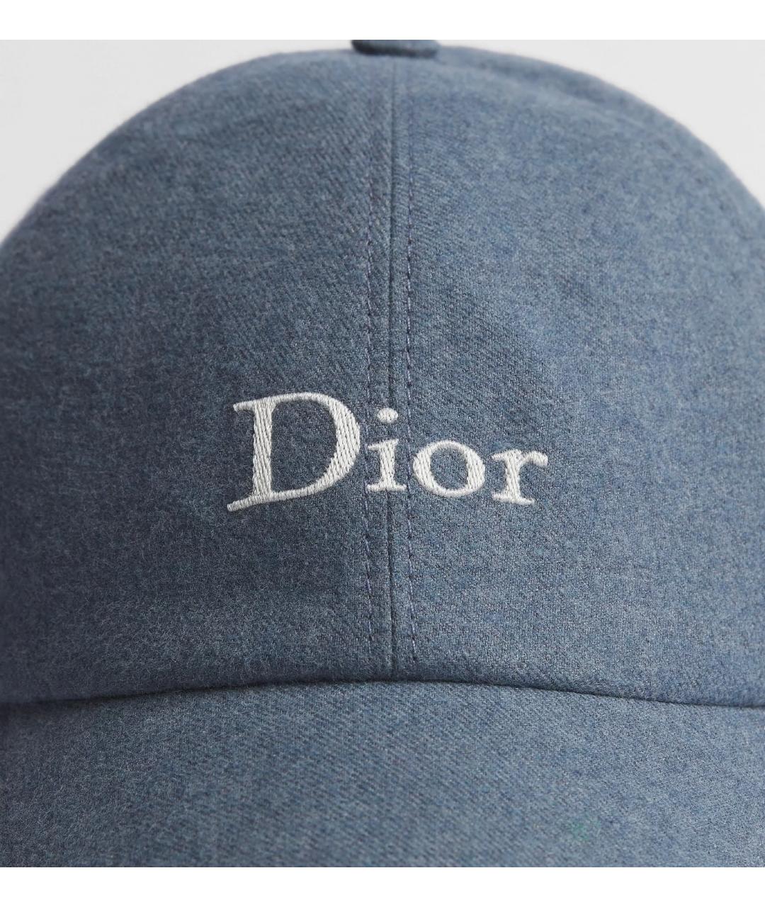 CHRISTIAN DIOR Голубая хлопковая кепка/бейсболка, фото 3